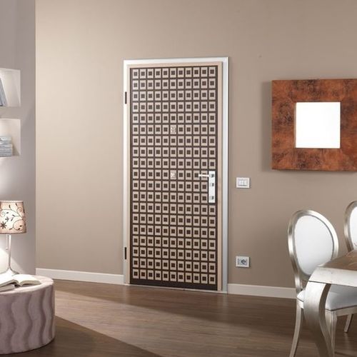 Panneau de porte en placage de bois - DibiIntarsio  - Di.Bi. Porte Blindate - en polymère / en mélaminé