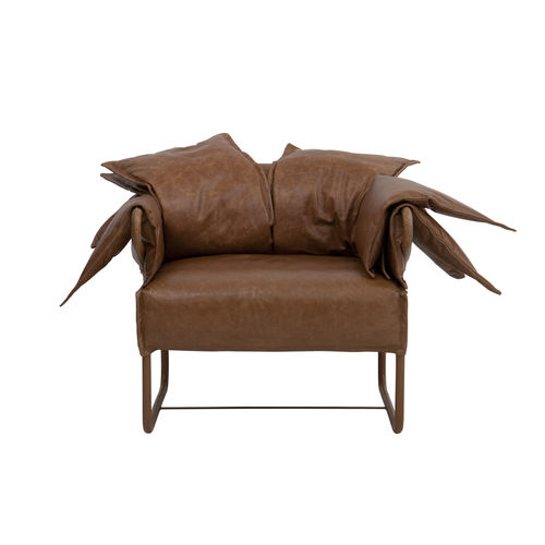 Fauteuil contemporain - KAOS - A lot of Brasil - en cuir / luge