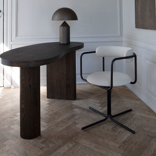 Chaise de bureau contemporaine - FF  - Friends & Founders - d'intérieur / en cuir / avec piètement en acier chromé