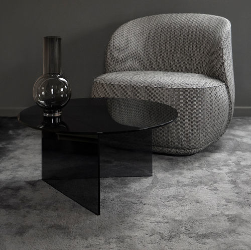 Table basse contemporaine - POND - Friends & Founders - en verre / avec piètement en verre / ronde