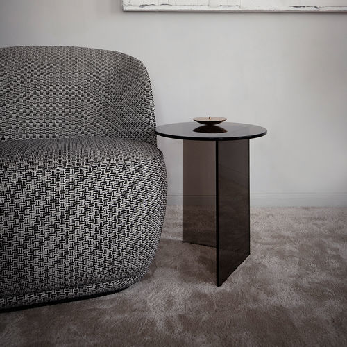 Table d'appoint contemporaine - POND - Friends & Founders - en verre / avec piètement en verre / ronde