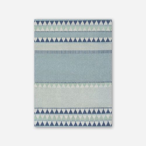 Tapis contemporain - TOBI - TEAL 8766 - Louis De Poortere - géométrique / en laine / rectangulaire