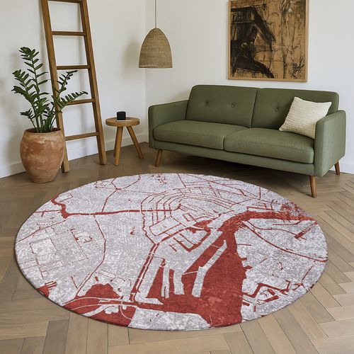 Tapis contemporain - CUT 9323 - Louis De Poortere - géométrique / en polyester / rond