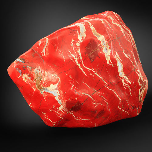 Sculpture en pierre naturelle - GUIDERO_RED_JASPER_GEMSTONE_RSJ11_122kg - GUIDERO Holland BV - pour espace public