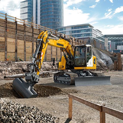Miniature Pelle sur pneus LIEBHERR A920 Litronic KUTTER HERPA HER314954