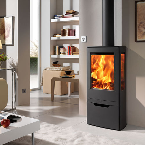 Poêle à bois - ZINC - Panadero - 5 kW - 10 kW / multicombustible / à poser
