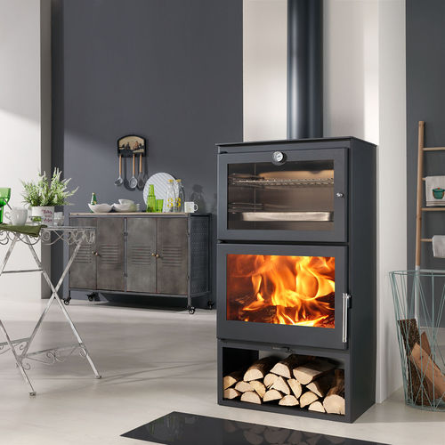 Poêle à bois - GOURMET - Panadero - 5 kW - 10 kW / multicombustible / à poser