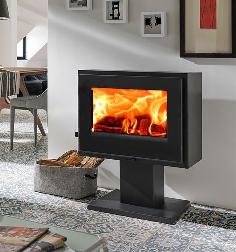 Poêle à bois - VERNE - Panadero - 5 kW - 10 kW / contemporain / en acier