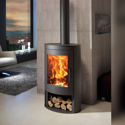 Poêle à bois - OVAL - Panadero - 5 kW - 10 kW / multicombustible / à poser