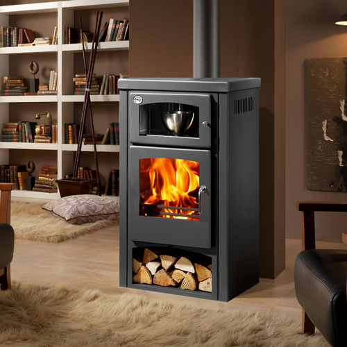 Poêle à bois - MILANO PLUS - Panadero - 5 kW - 10 kW / multicombustible / à poser