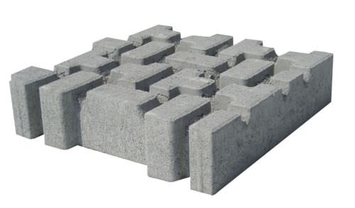 Pavé en béton - RB6 - mvb - d'extérieur / carrossable / drainant