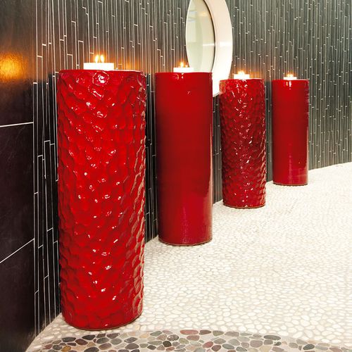 Vase contemporain - CYA - Poterie Goicoechea - en céramique / fait main / rouge