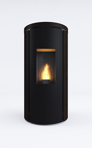Poêle à granulés - CLASSIC: FUSION - Skia design - contemporain / en métal / en verre
