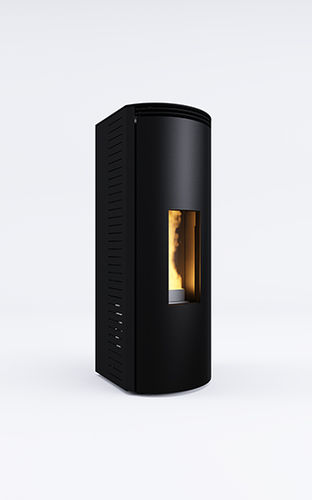 Poêle à granulés - MINI: SMART - Skia design - contemporain / en métal / noir