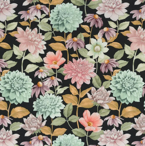 Tissu d'ameublement - ANTOINETTE  - Camengo  - pour rideaux / à fleurs / en lin