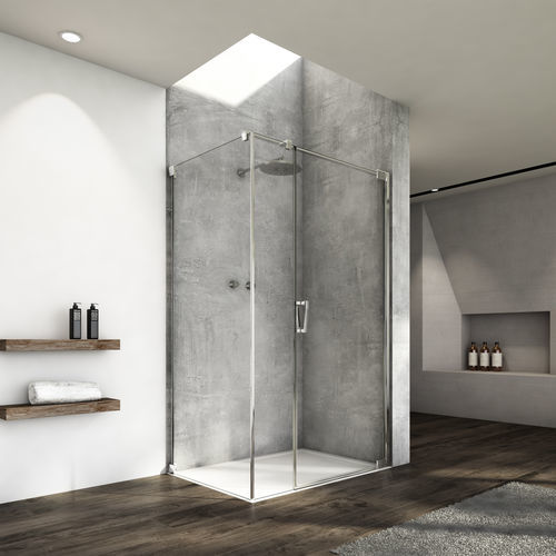 Paroi de douche fixe - CADURA : CA31C+CAT5 - Ronal - pivotante / d'angle / en verre trempé