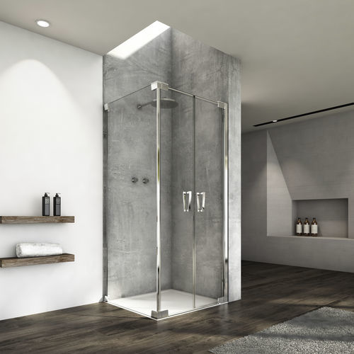 Paroi de douche battante - CADURA : CA2C+CAT2 - Ronal - fixe / d'angle / en verre trempé