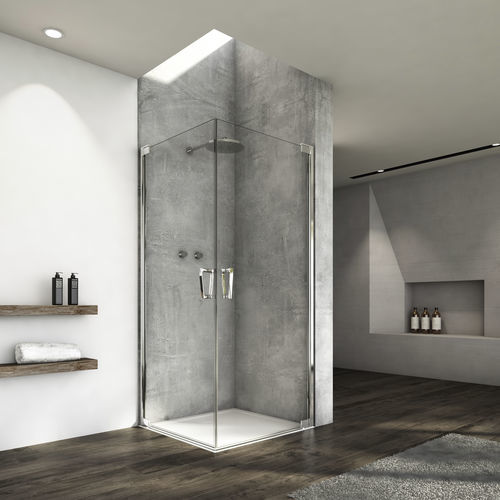 Paroi de douche pivotante - CADURA : CA1C G+D - Ronal - d'angle / en verre trempé / en verre transparent