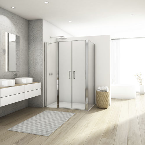 Paroi de douche battante - DIVERA D22T32 + D22F1 - Ronal - fixe / d'angle / en verre Sécurit®
