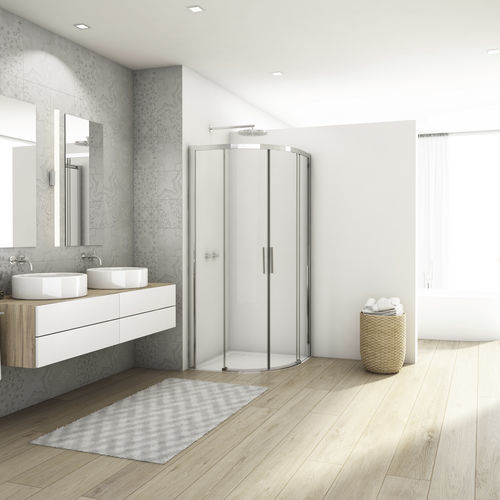 Paroi de douche coulissante - DIVERA D22SRB - Ronal - en demi-cercle / d'angle / en verre Sécurit®