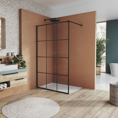 Paroi de douche fixe - EASY STR4P LOFT 75 - Ronal - d'angle / en verre Sécurit® / sur mesure