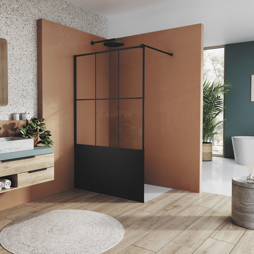Paroi de douche fixe - EASY STR4P LOFT 76 - Ronal - d'angle / en verre Sécurit® / sur mesure