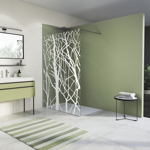 Paroi de douche fixe - EASY STR4P ARBRE 62 - Ronal - en verre Sécurit® / 8 mm / partiellement encadrée