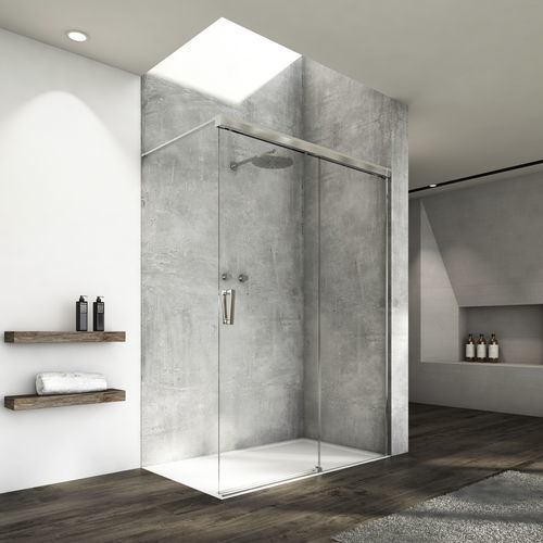Paroi de douche coulissante - CADURA : CAW2 - Ronal - fixe / sur receveur / en verre trempé
