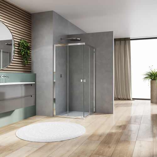 Paroi de douche coulissante - ARELIA D20SE2 - Ronal - d'angle / en verre Sécurit® / en verre transparent