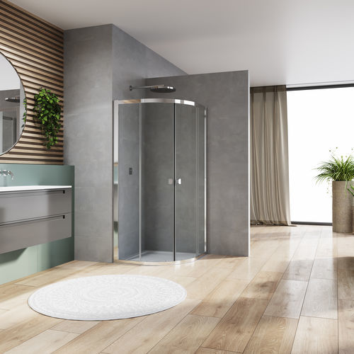 Paroi de douche coulissante - ARELIA D20SR - Ronal - courbée / d'angle / en verre Sécurit®