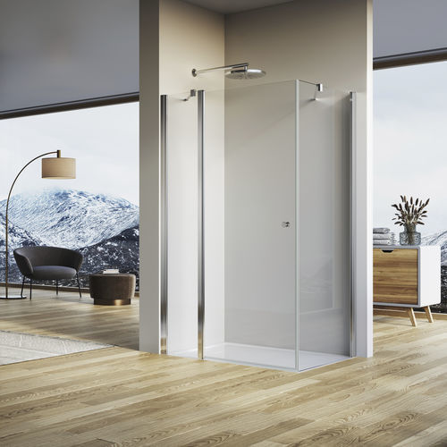 Paroi de douche fixe - SOLINO : SOL13 + SOLT1 - Ronal - pivotante / d'angle / en verre Sécurit®