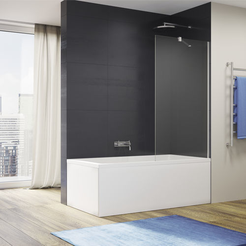 Pare-baignoire fixe - EASY : STR4P6B - Ronal - en verre Sécurit® / 1 volet / en verre transparent