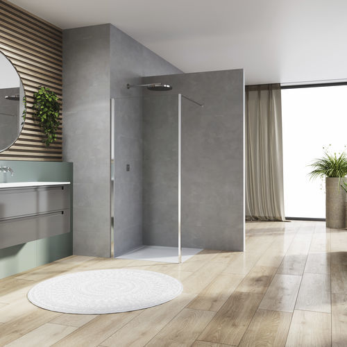 Paroi de douche fixe - WALK-IN ARELIA : D20F1+D20BTK1H - Ronal - en verre Sécurit® / en verre transparent / 5 mm