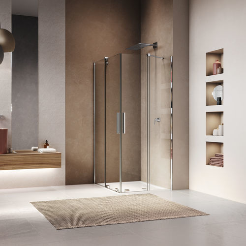 Paroi de douche coulissante - AMALIA D35SE2 - Ronal - d'angle / en verre Sécurit® / en verre transparent