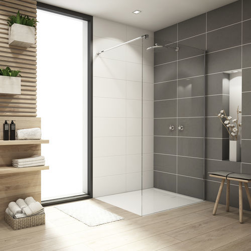 Paroi de douche fixe - EASY : STR4PA6 - Ronal - rectangulaire / d'angle / en verre Sécurit®