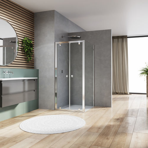 Paroi de douche battante - ARELIA D20T2+D20F1 - Ronal - en verre Sécurit® / en verre transparent / 5 mm