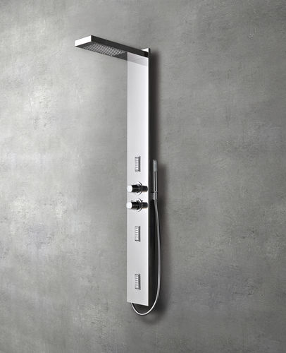 Colonne de douche thermostatique - FLAIR - Ronal - professionnelle / en inox / brillante