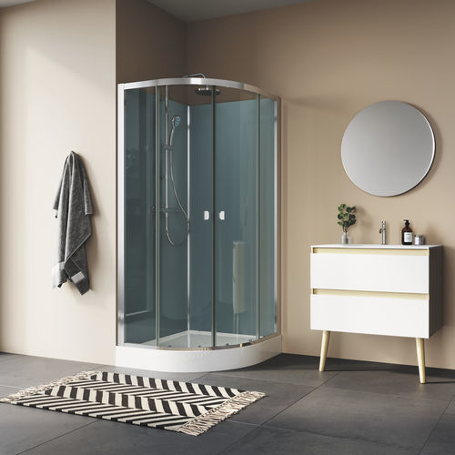 Paroi de douche coulissante - MODUL'R ARELIA 1200 - Ronal - courbée / d'angle / sur receveur