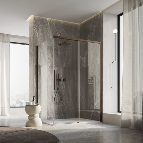 Paroi de douche coulissante - ORIANA : D36S2 + D36F1 - Ronal - fixe / rectangulaire / d'angle