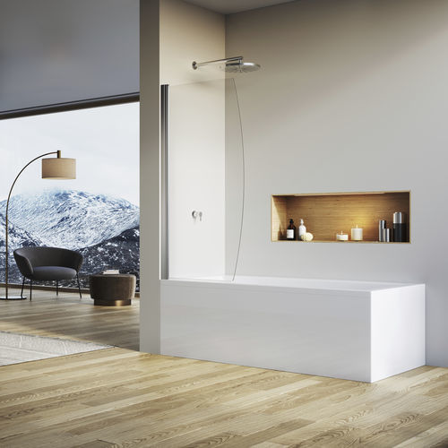 Pare-baignoire pivotant - SOLB1 - Ronal - réversible / en verre Sécurit® / 1 volet