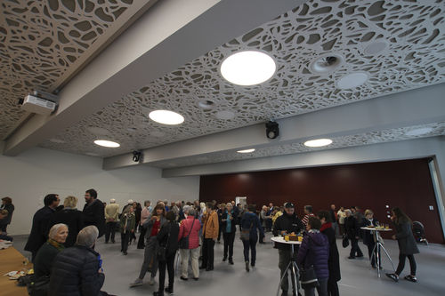 Panneau acoustique pour plafond - CONCERT- AND EVENT HALL DAVOS - Bruag Design Factory AG - pour faux-plafond / MDF / rectangulaire