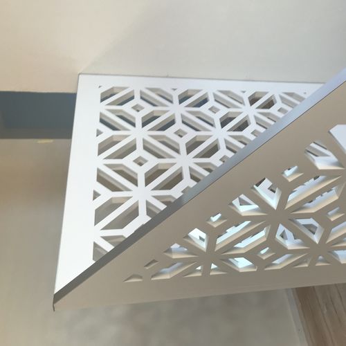 Garde-corps en MDF - MDF EFH USTER - Bruag Design Factory AG - à panneaux / de type balustrade / découpé au laser