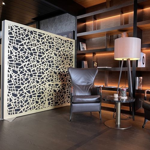 Séparateur d'espace en bois - NOISE-VIRUS-CATCHER&reg; HOTEL VALS - Bruag Design Factory AG - pour bureau / pour restaurant / pour espace public