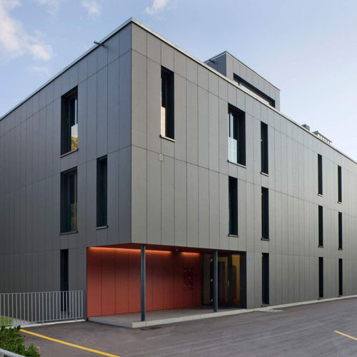 Bardage pour façade ventilée - FORMBOARD TOP PINE - MULTI FAMILY HOUSE BITSCH - Bruag Design Factory AG - en panneaux / en fibre de bois / lisse