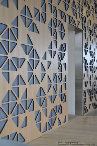 Panneau acoustique mural - WÄRTSILÄ STORD - Bruag Design Factory AG - pour cloison / en contreplaqué / rectangulaire