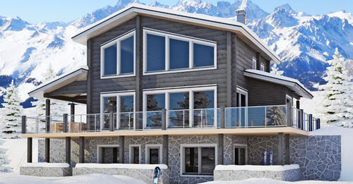 Maison préfabriquée - CHAMONIX B  - KONTIO - écologique / contemporaine / avec terrasse