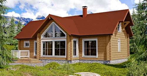 Maison préfabriquée - LEVI B - KONTIO - écologique / contemporaine / avec terrasse