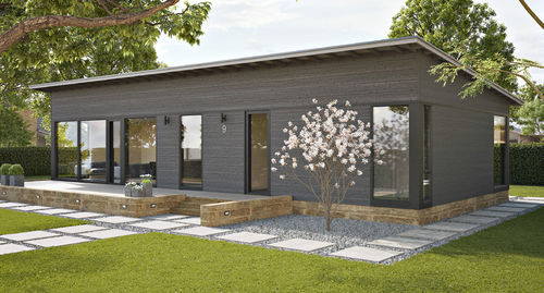 Maison en bois massif empilé - KONTIO - écologique / antisismique / passive