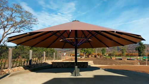 Parasol carré - MAGNUM - Bahama GmbH - rond / à mât central / en tissu