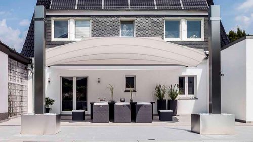 Voile d'ombrage imperméable - SQUARE4SUN | LINE - Bahama GmbH - résistante aux UV / automatique / résistante au vent